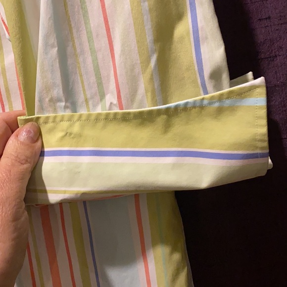 Land’s End Vertical Stripe Button Down Tunic - Picture 4 of 10